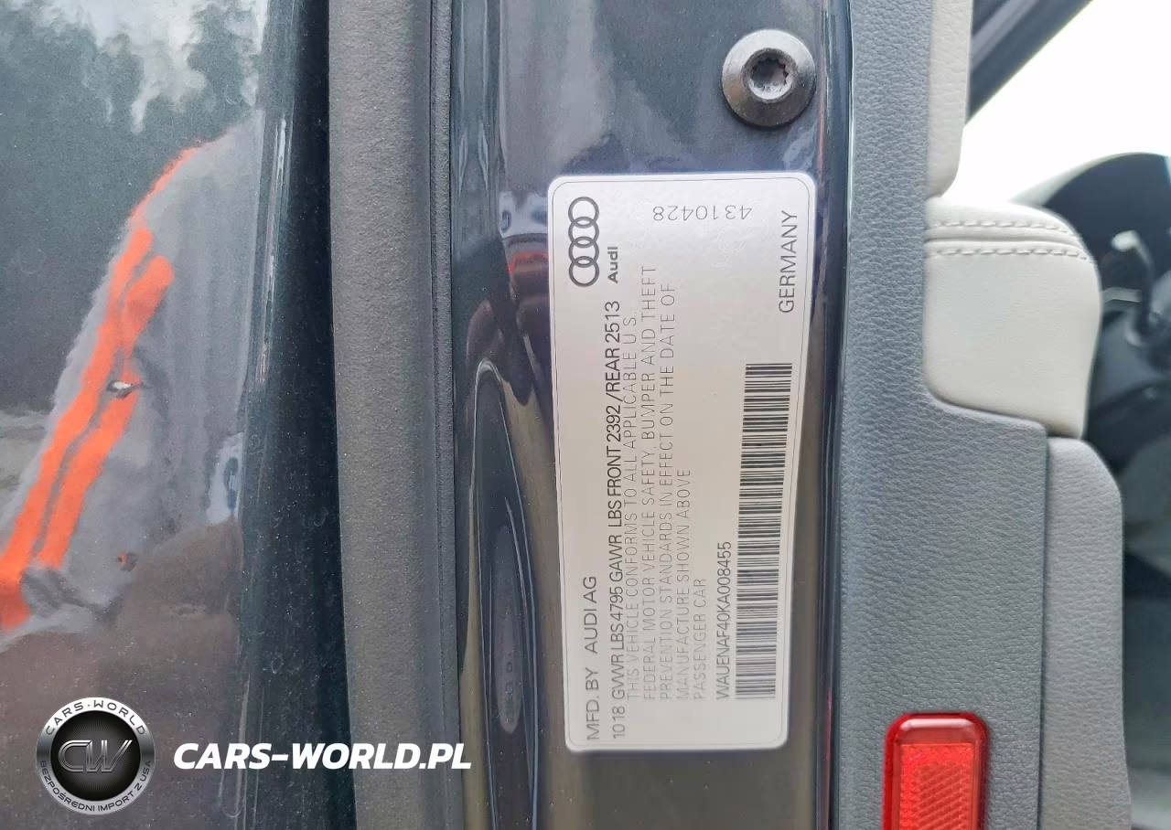 2019 Audi A4 Premium Plus VIN:WAUENAF40KA008455 - 13