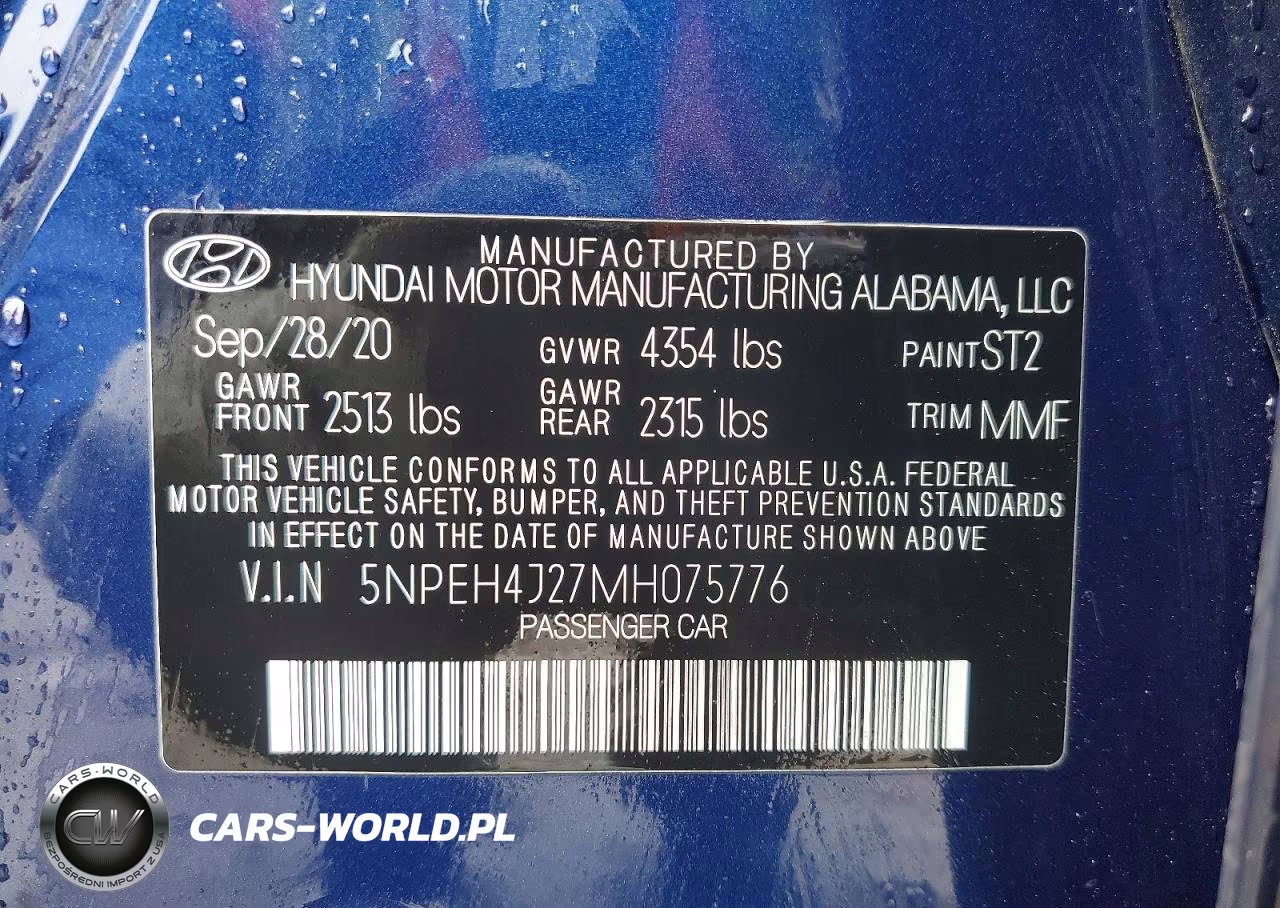 2021 Hyundai Sonata Limited VIN:5NPEH4J27MH075776 - 12