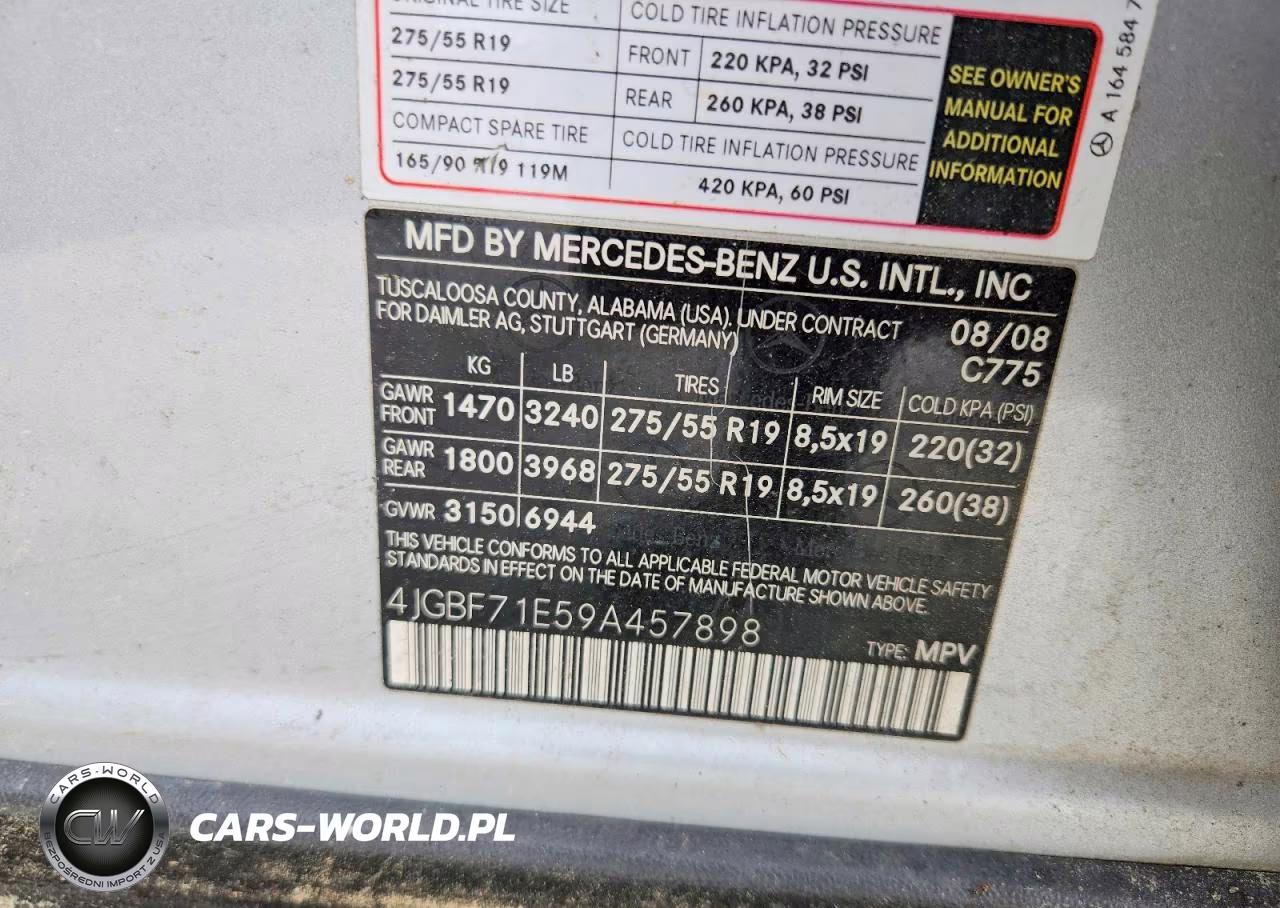 2009 Mercedes-Benz Gl 450 4Matic VIN:4JGBF71E59A457898 - 13