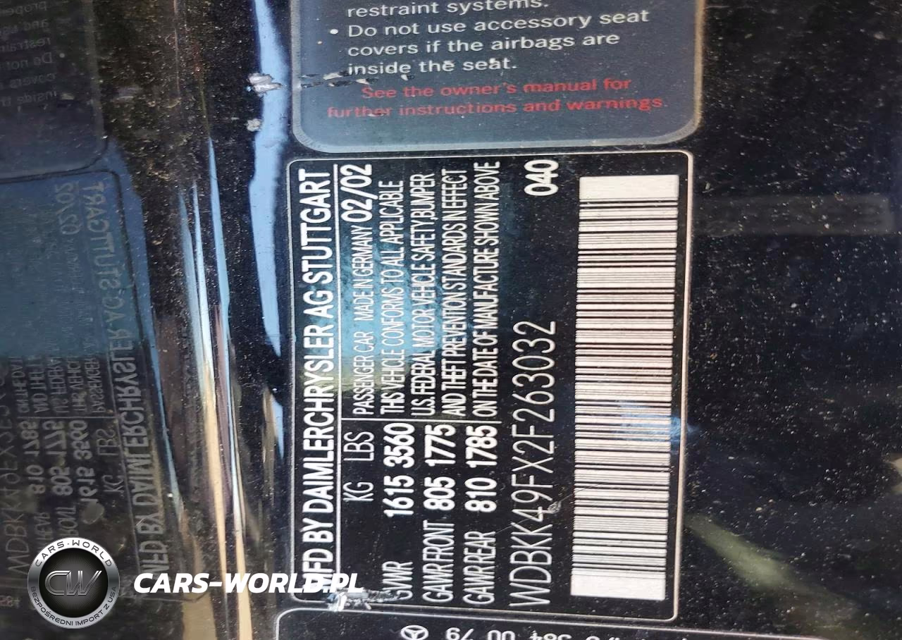 2002 Mercedes-Benz Slk 230 Kompressor VIN:WDBKK49FX2F263032 - 12
