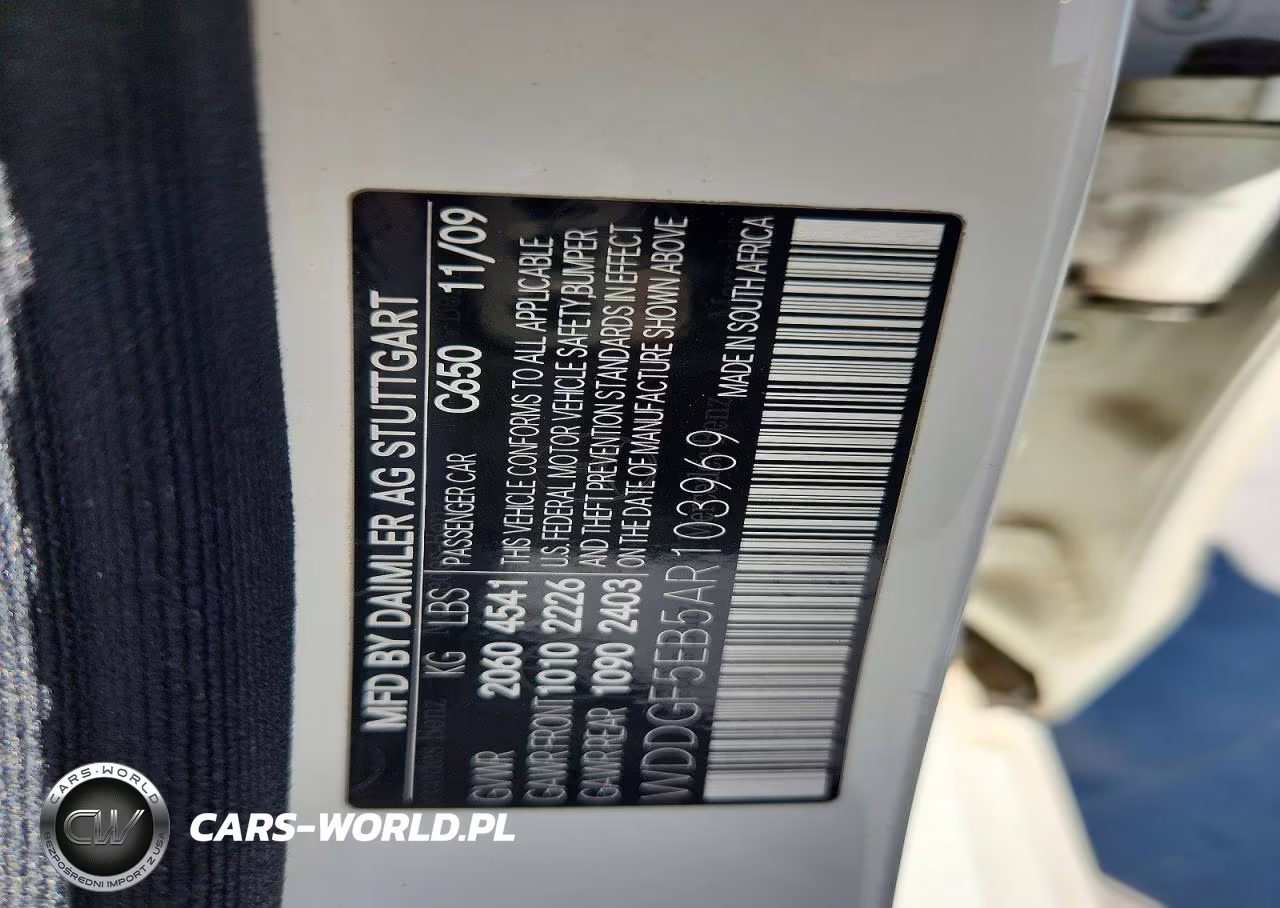 2010 Mercedes-Benz C 300 VIN:WDDGF5EB5AR103969 - 12