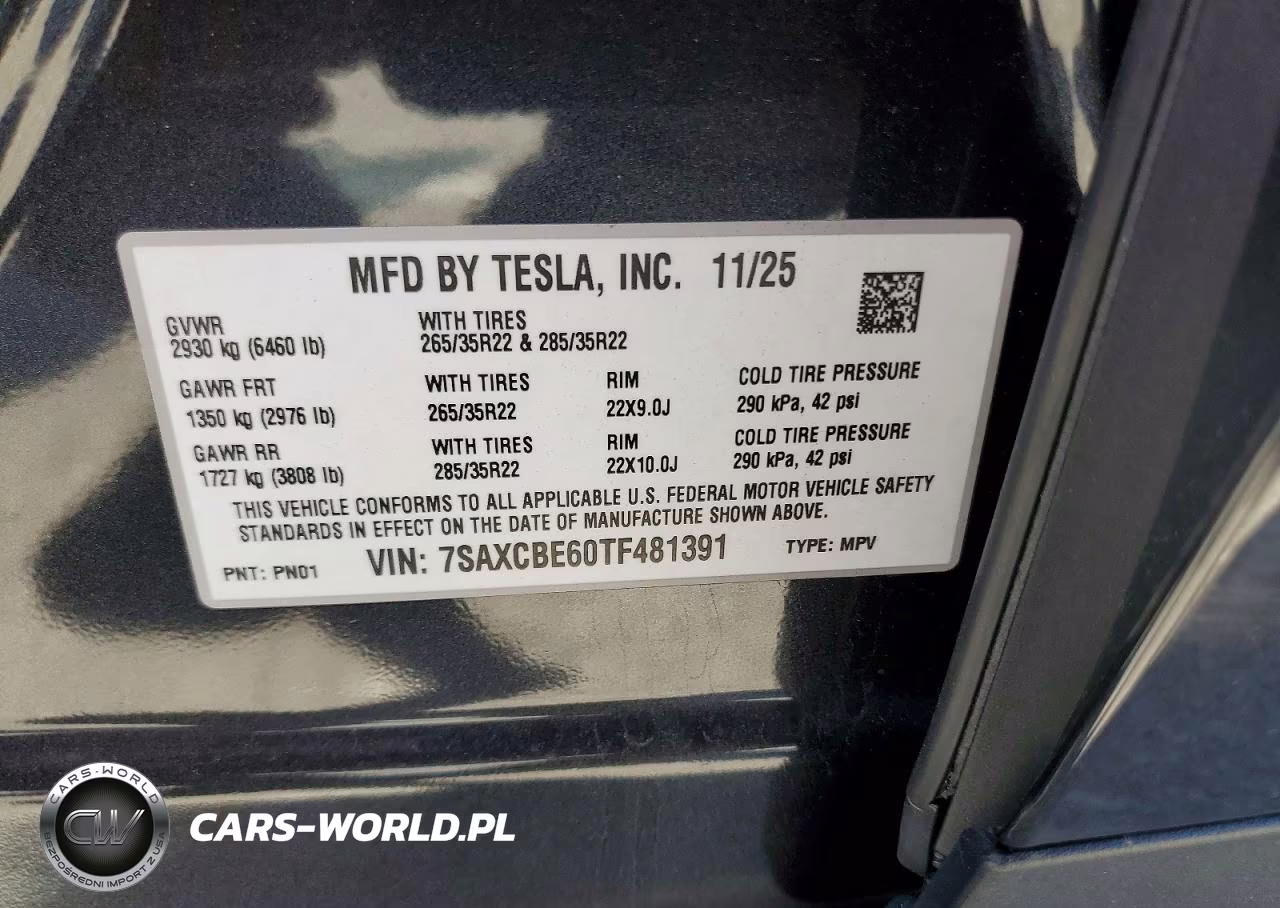 2026 Tesla Model X VIN:7SAXCBE60TF481391 - 12