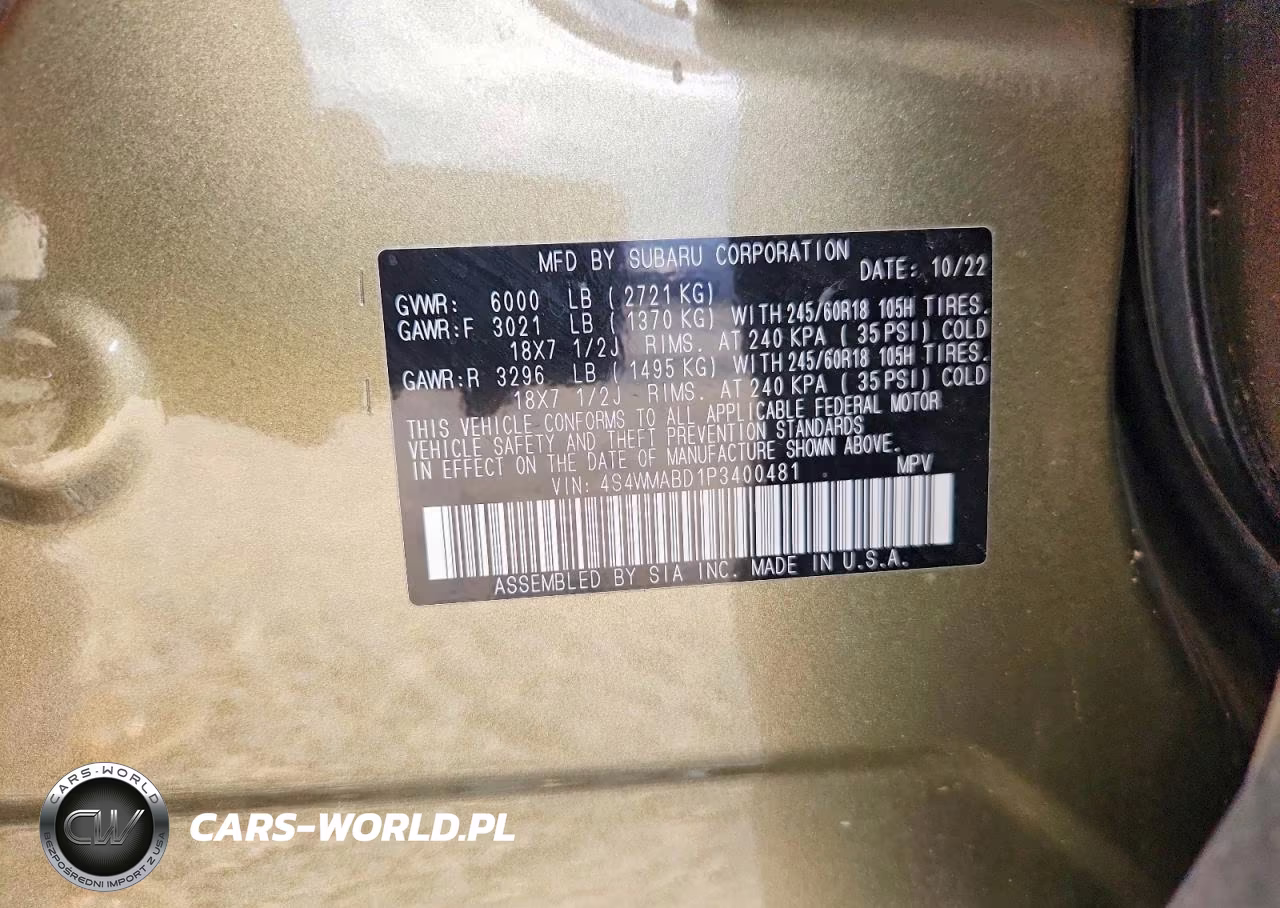 2023 Subaru Ascent Premium VIN:4S4WMABD1P3400481 - 13