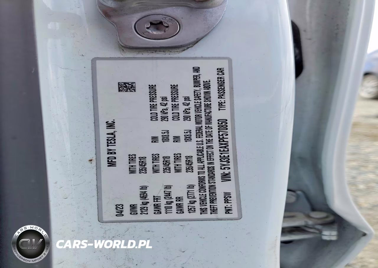 2023 Tesla Model 3 VIN:5YJ3E1EAXPF570850 - 12
