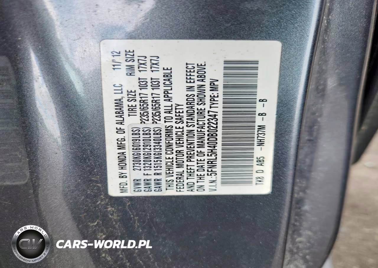 2013 Honda Odyssey Ex VIN:5FNRL5H40DB022347 - 12