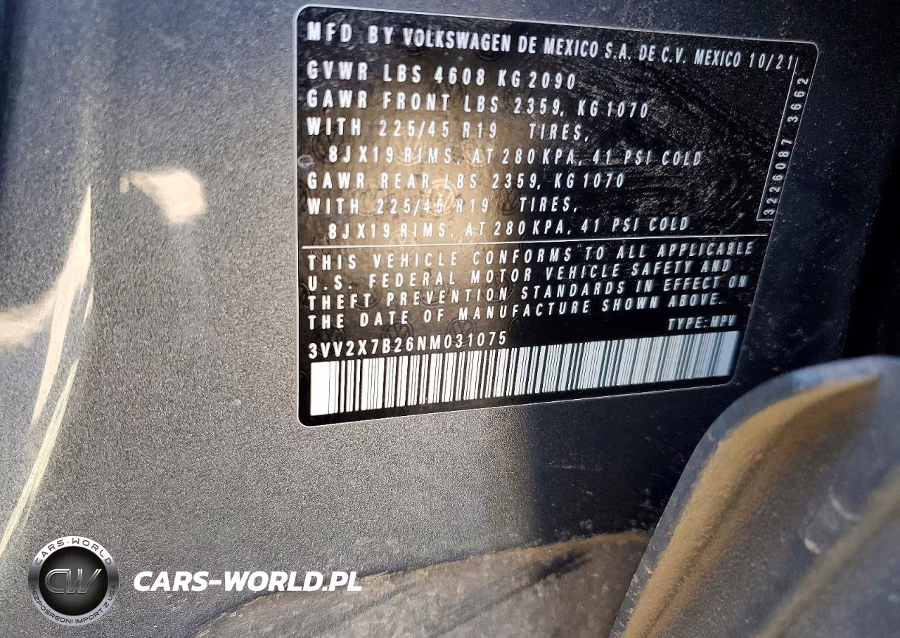 2022 Volkswagen Taos Sel VIN:3VV2X7B26NM031075 - 13