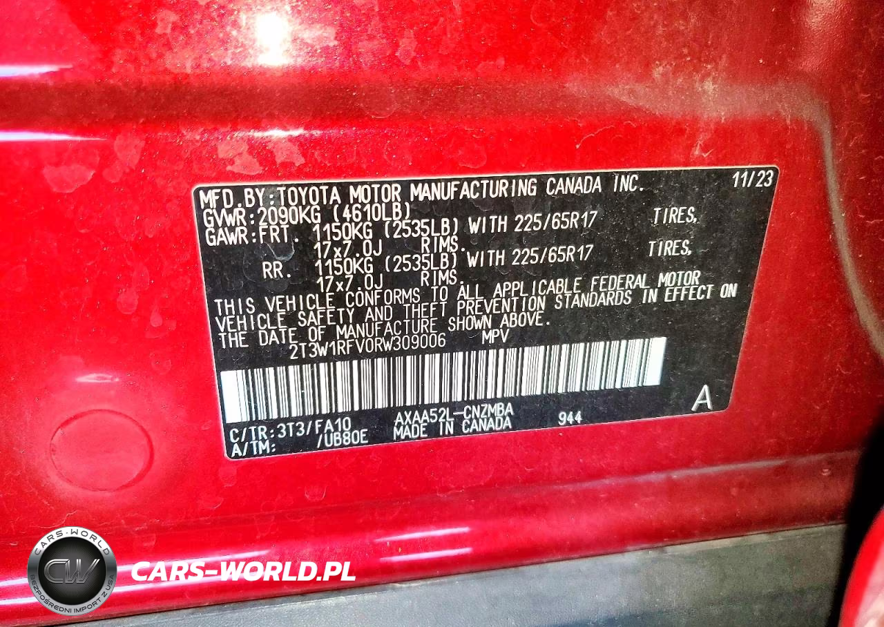 2024 Toyota Rav4 Xle VIN:2T3W1RFV0RW309006 - 12