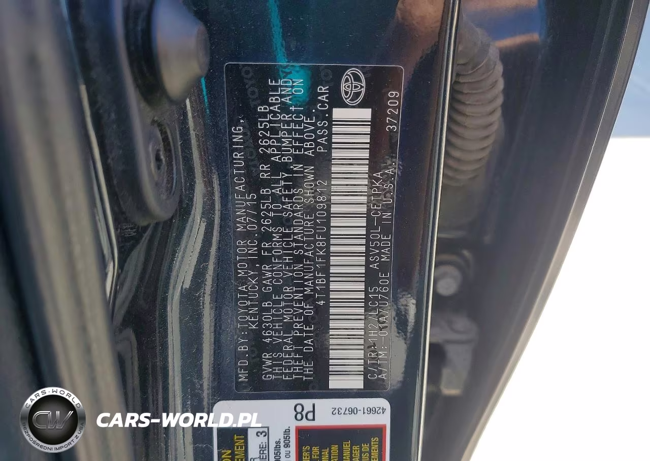 2015 Toyota Camry Xse VIN:4T1BF1FK8FU109812 - 12