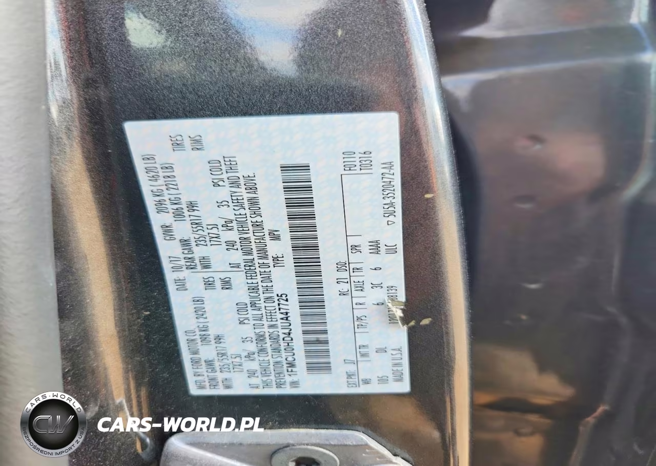 2018 Ford Escape Sel VIN:1FMCU0HD4JUA47725 - 13