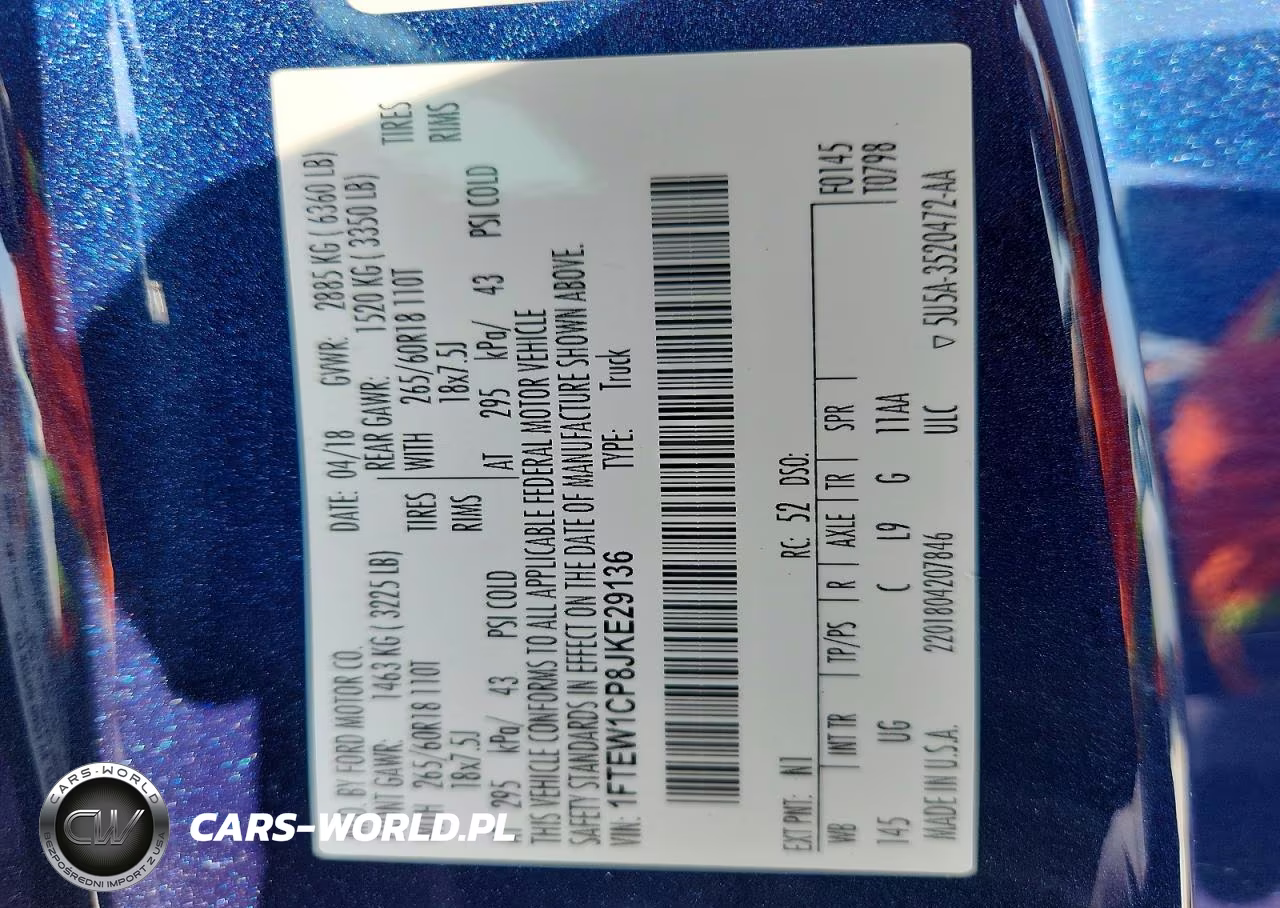 2018 Ford F150 Supercrew VIN:1FTEW1CP8JKE29136 - 13