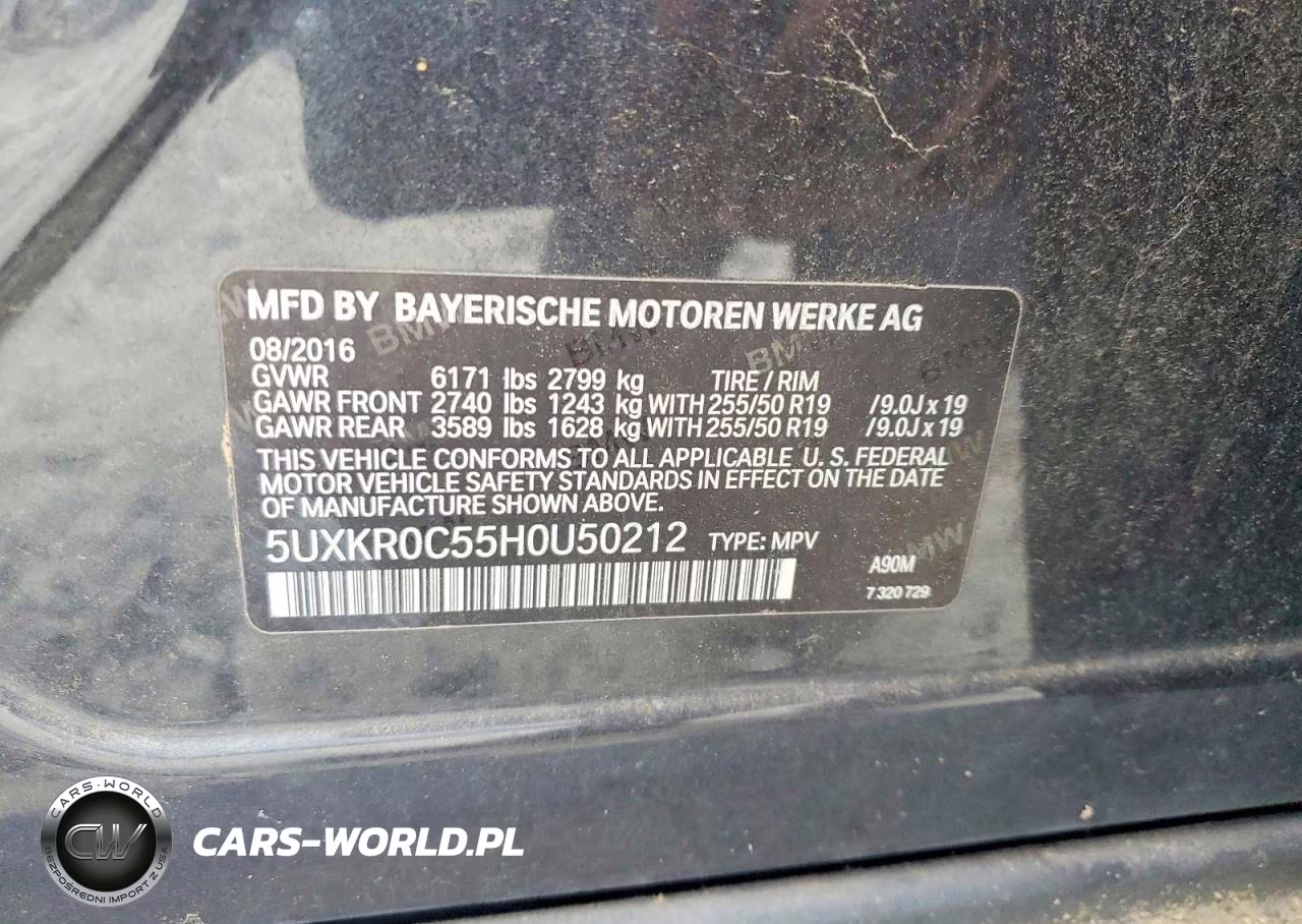 2017 BMW X5 xDrive35I VIN:5UXKR0C55H0U50212 - 13