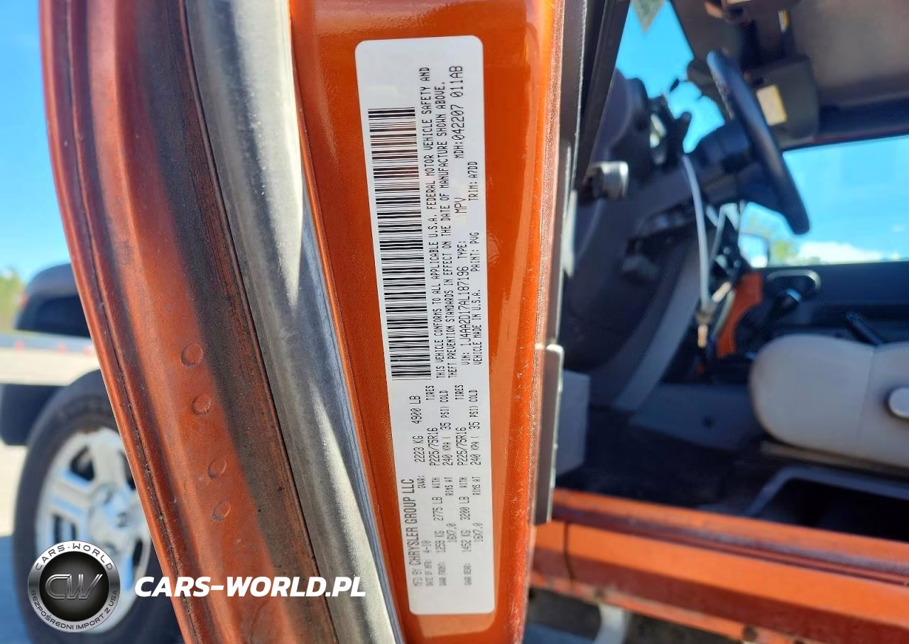 2010 Jeep Wrangler Sport VIN:1J4AA2D17AL187196 - 12