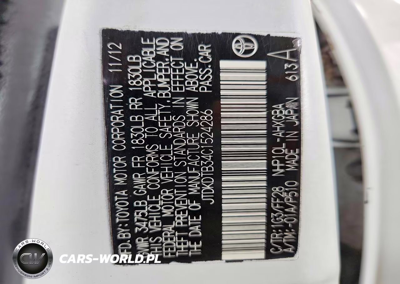 2012 Toyota Prius C Three VIN:JTDKDTB34C1524286 - 12
