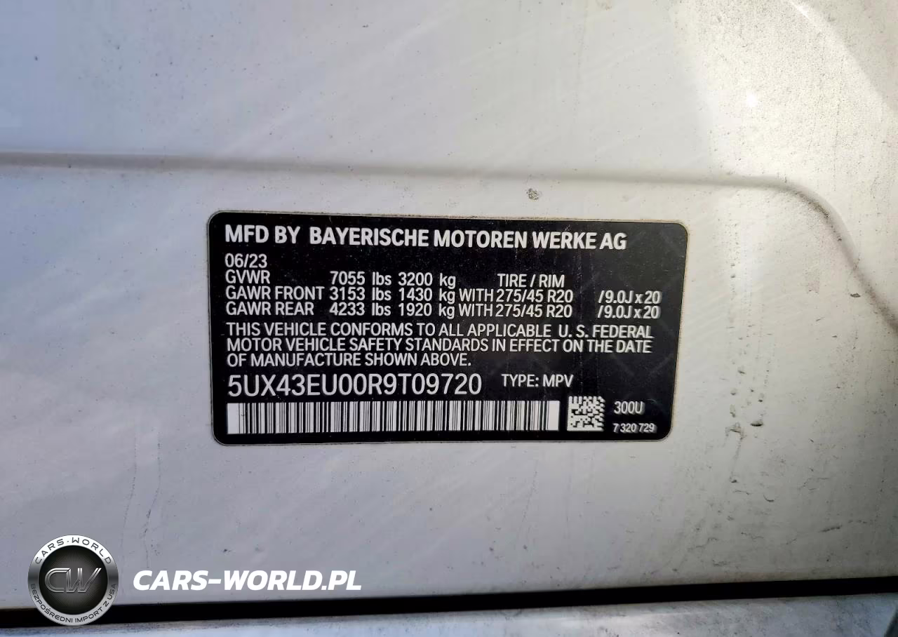 2024 BMW X5 xDrive50E VIN:5UX43EU00R9T09720 - 12