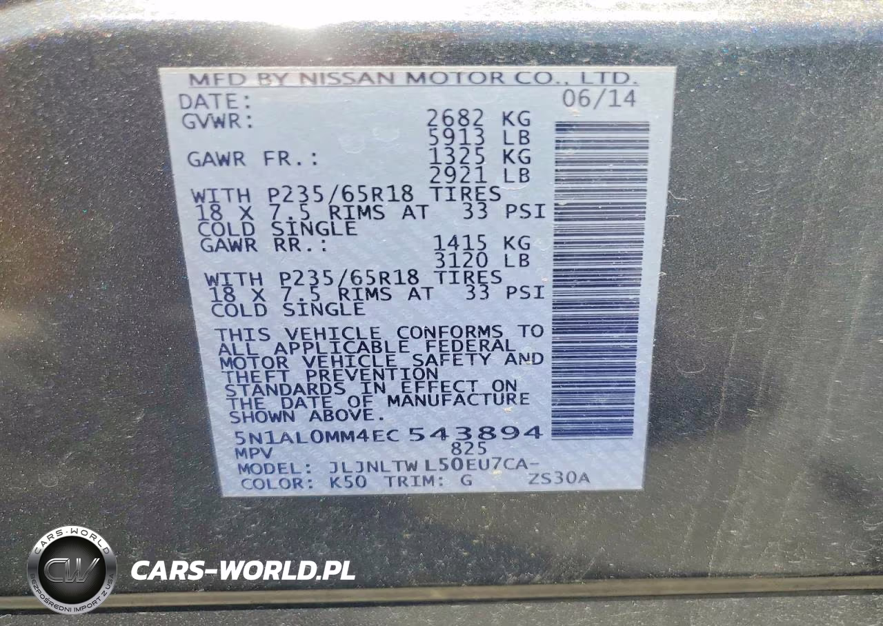 2014 Infiniti Qx60 Base VIN:5N1AL0MM4EC543894 - 13