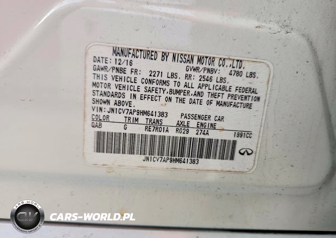 2017 Infiniti Q50 2.0T Premium VIN:JN1CV7AP9HM641383 - 12