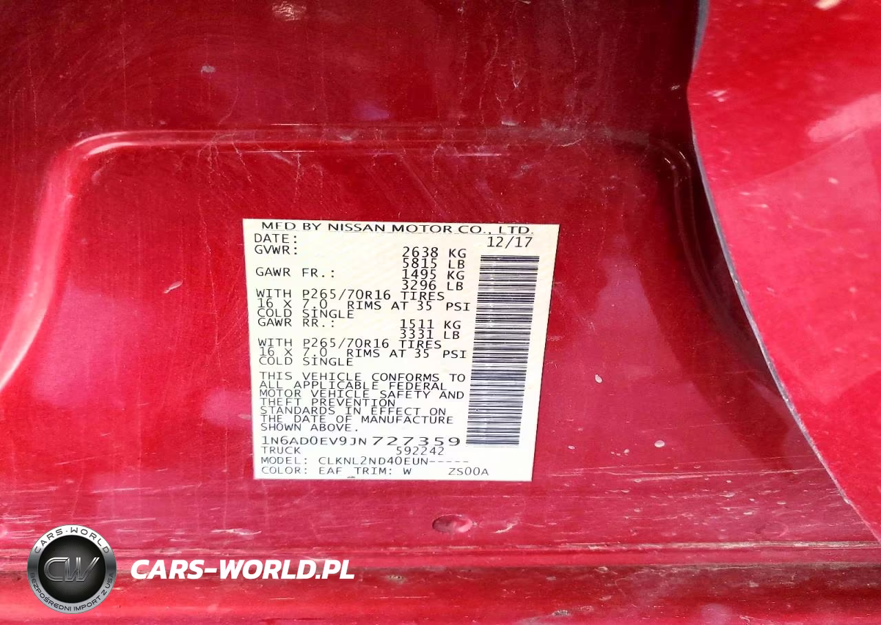 2018 Nissan Frontier Sv VIN:1N6AD0EV9JN727359 - 12