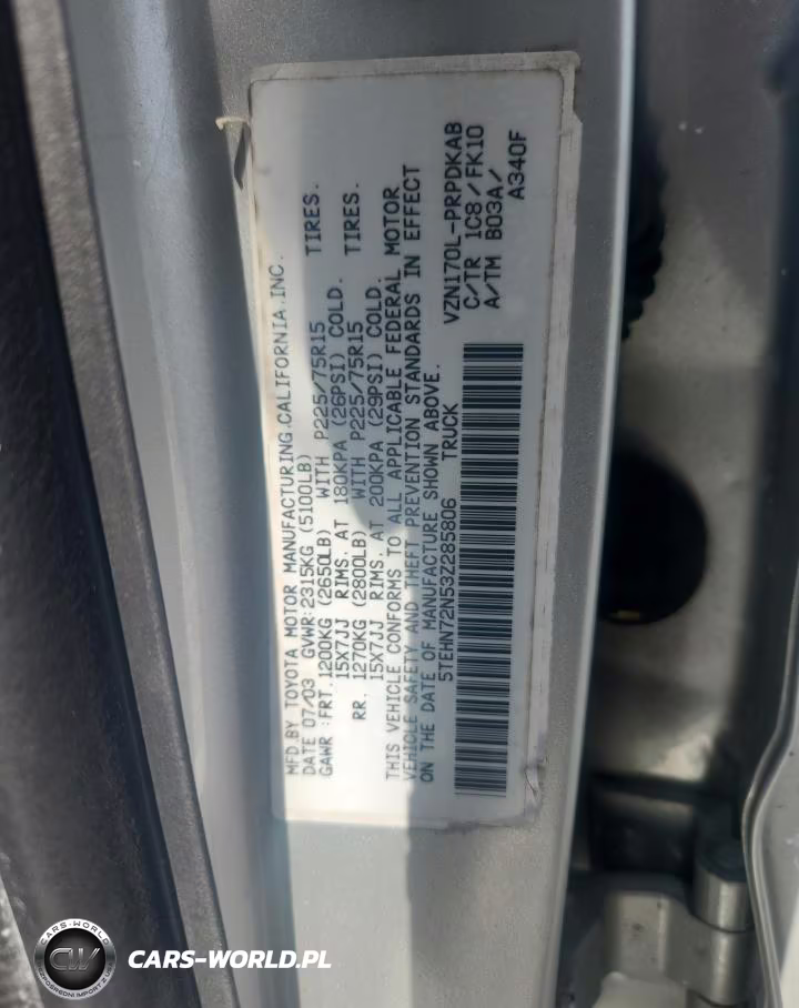2003 Toyota Tacoma Double Cab VIN:5TEHN72N53Z285806 - 12