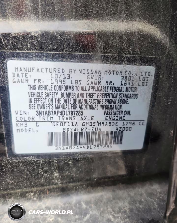 2013 Nissan Sentra S VIN:3N1AB7AP4DL797285 - 12
