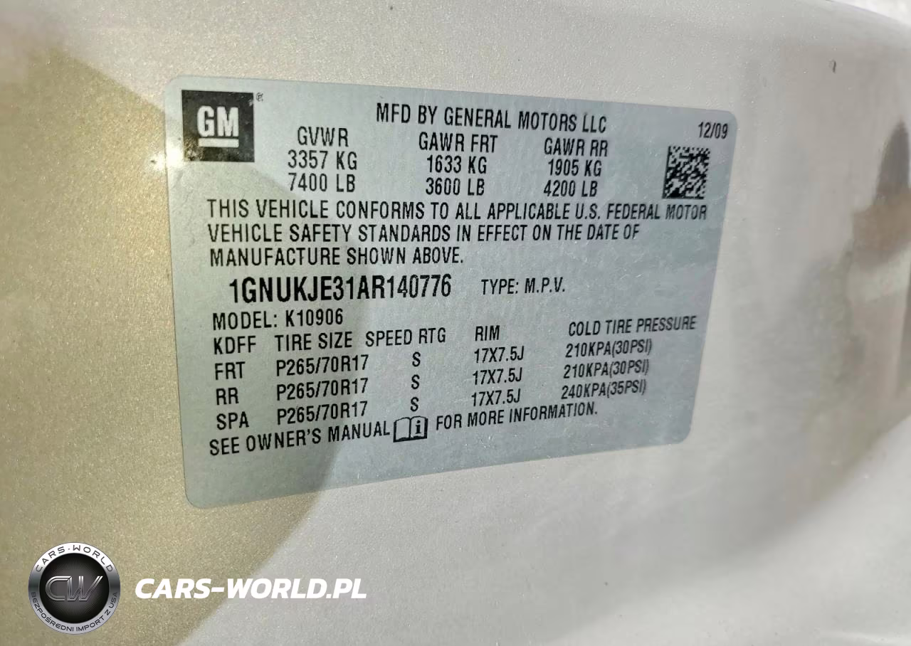 2010 Chevrolet Suburban K1500 Lt VIN:1GNUKJE31AR140776 - 13