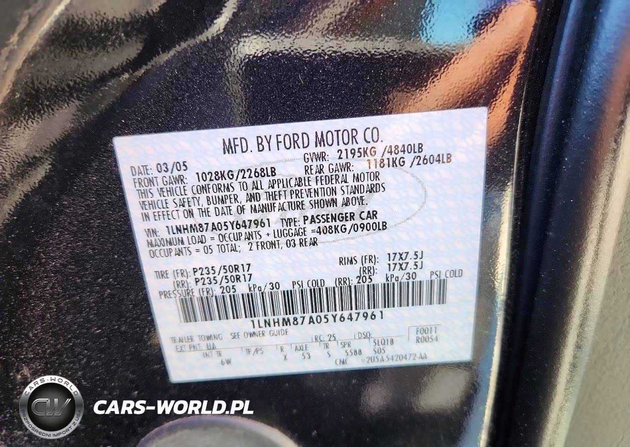 2005 Lincoln Ls VIN:1LNHM87A05Y647961 - 12