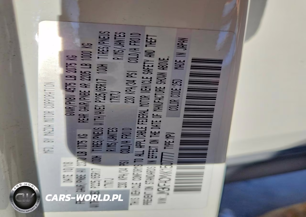 2019 Mazda Cx-5 Touring VIN:JM3KFACMXK1507777 - 13