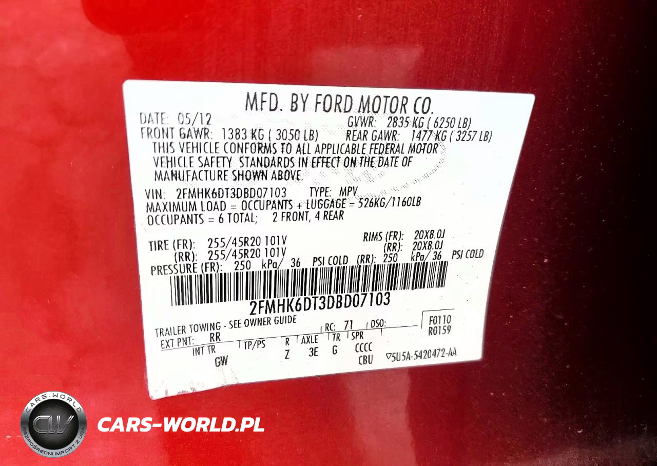 2013 FORD FLEX LIMITED VIN:2FMHK6DT3DBD07103 - 12