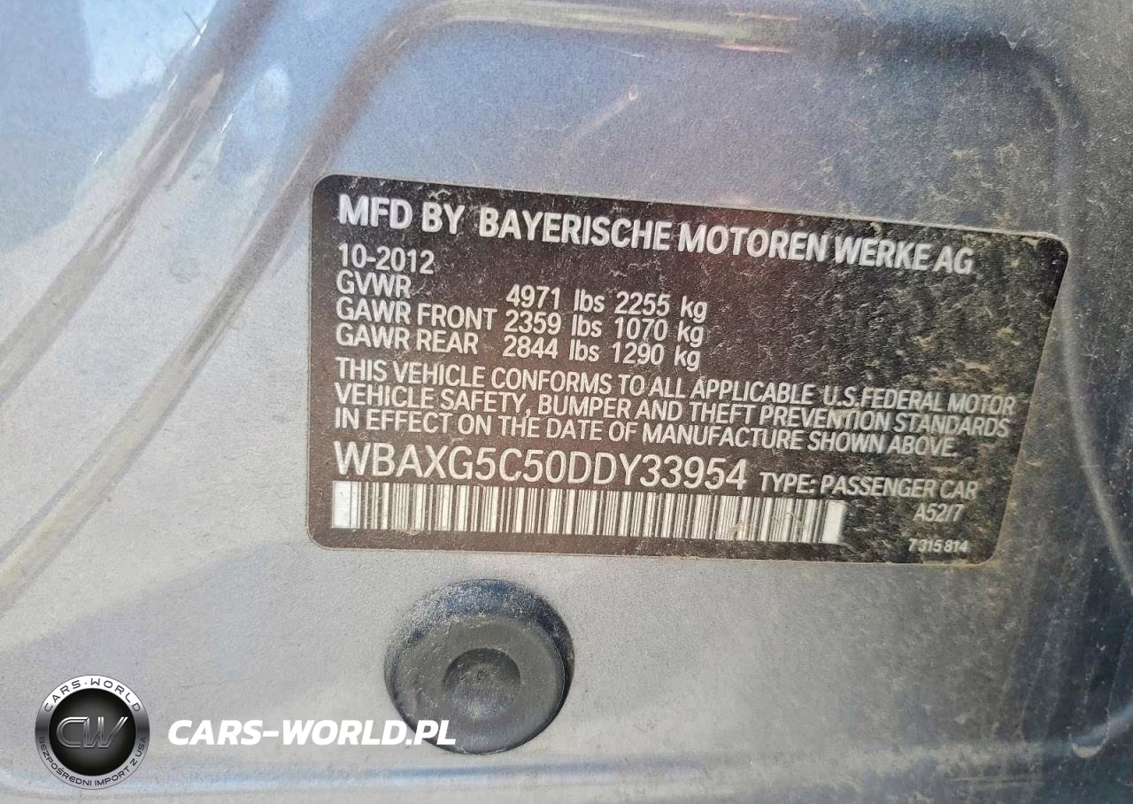 2013 BMW 528 I VIN:WBAXG5C50DDY33954 - 12