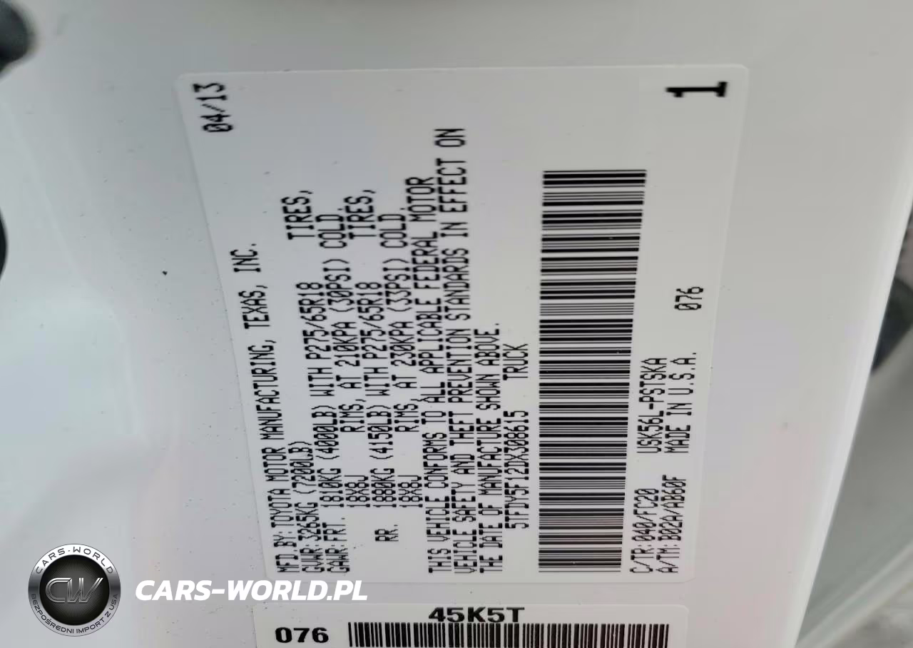 2013 Toyota Tundra Crewmax Sr5 VIN:5TFDY5F12DX308615 - 12