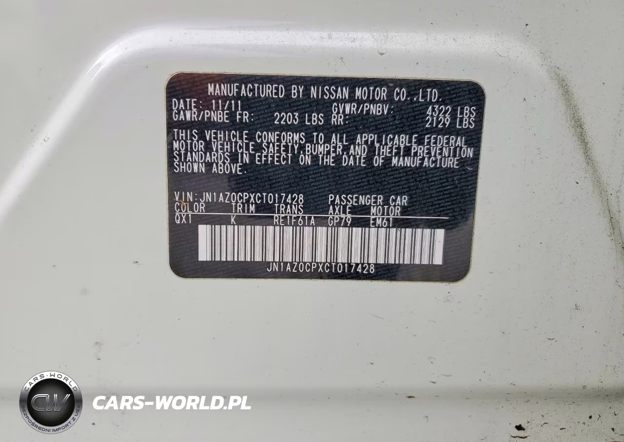 2012 Nissan Leaf Sv VIN:JN1AZ0CPXCT017428 - 12