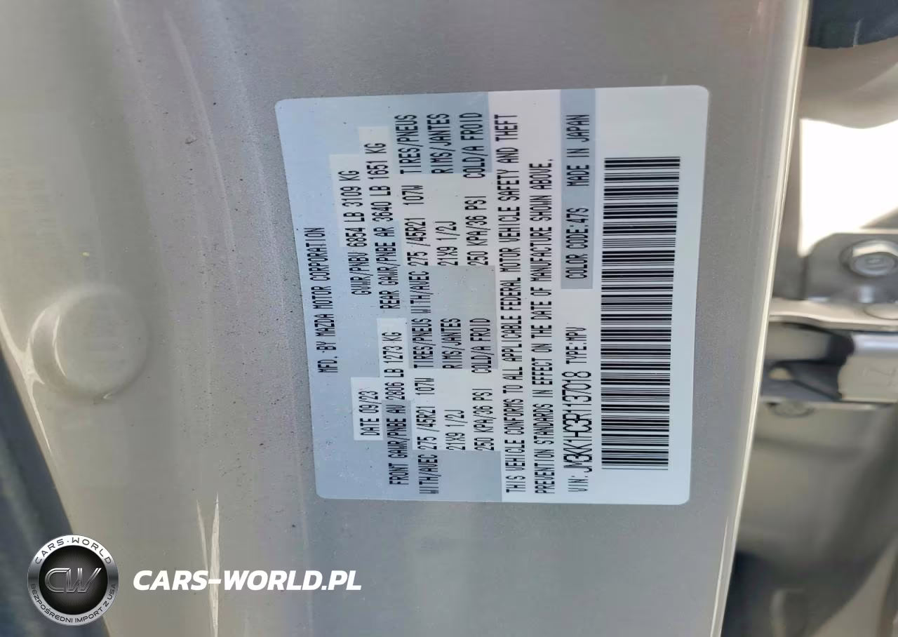 2024 Mazda Cx-90 VIN:JM3KK1HC3R1137018 - 13