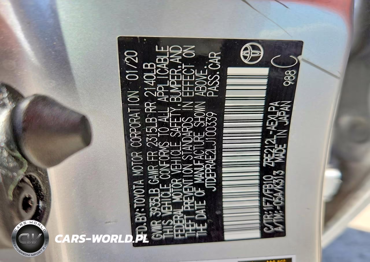 2020 Toyota Corolla Le VIN:JTDEPRAE2LJ100339 - 12