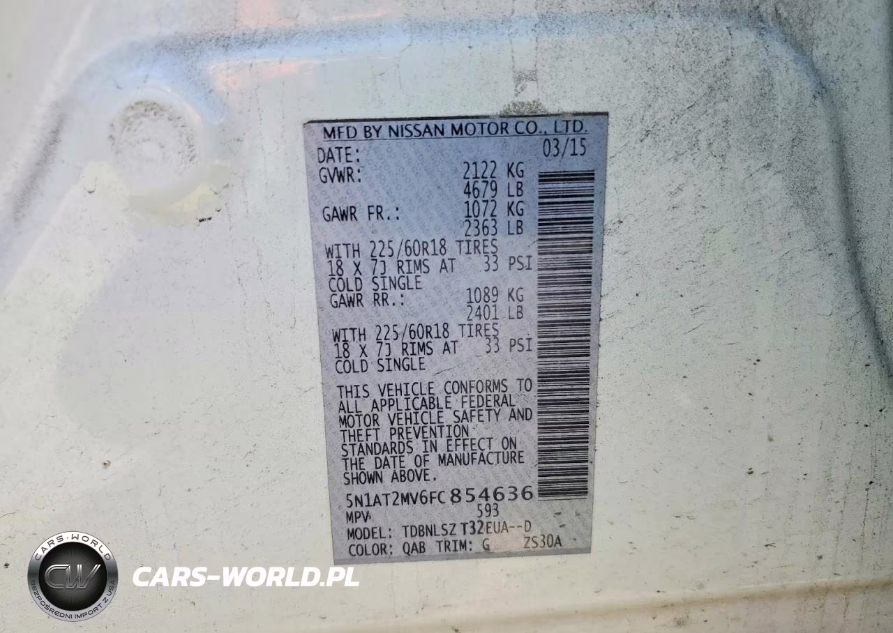 2015 Nissan Rogue Sl VIN:5N1AT2MV6FC854636 - 13