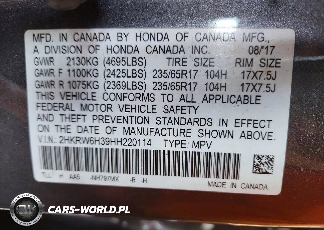 2017 Honda Cr-V Lx VIN:2HKRW6H39HH220114 - 14