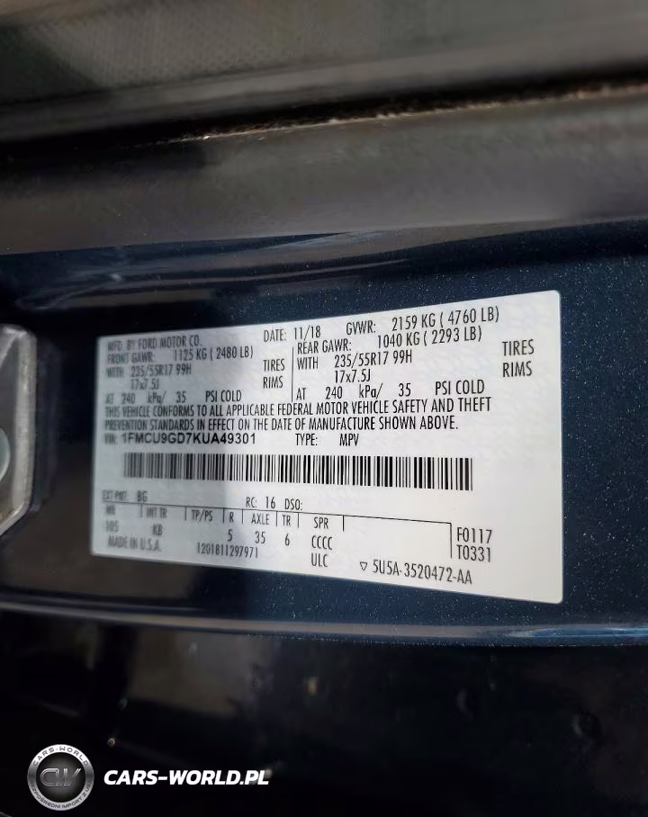 2019 Ford Escape Se VIN:1FMCU9GD7KUA49301 - 14