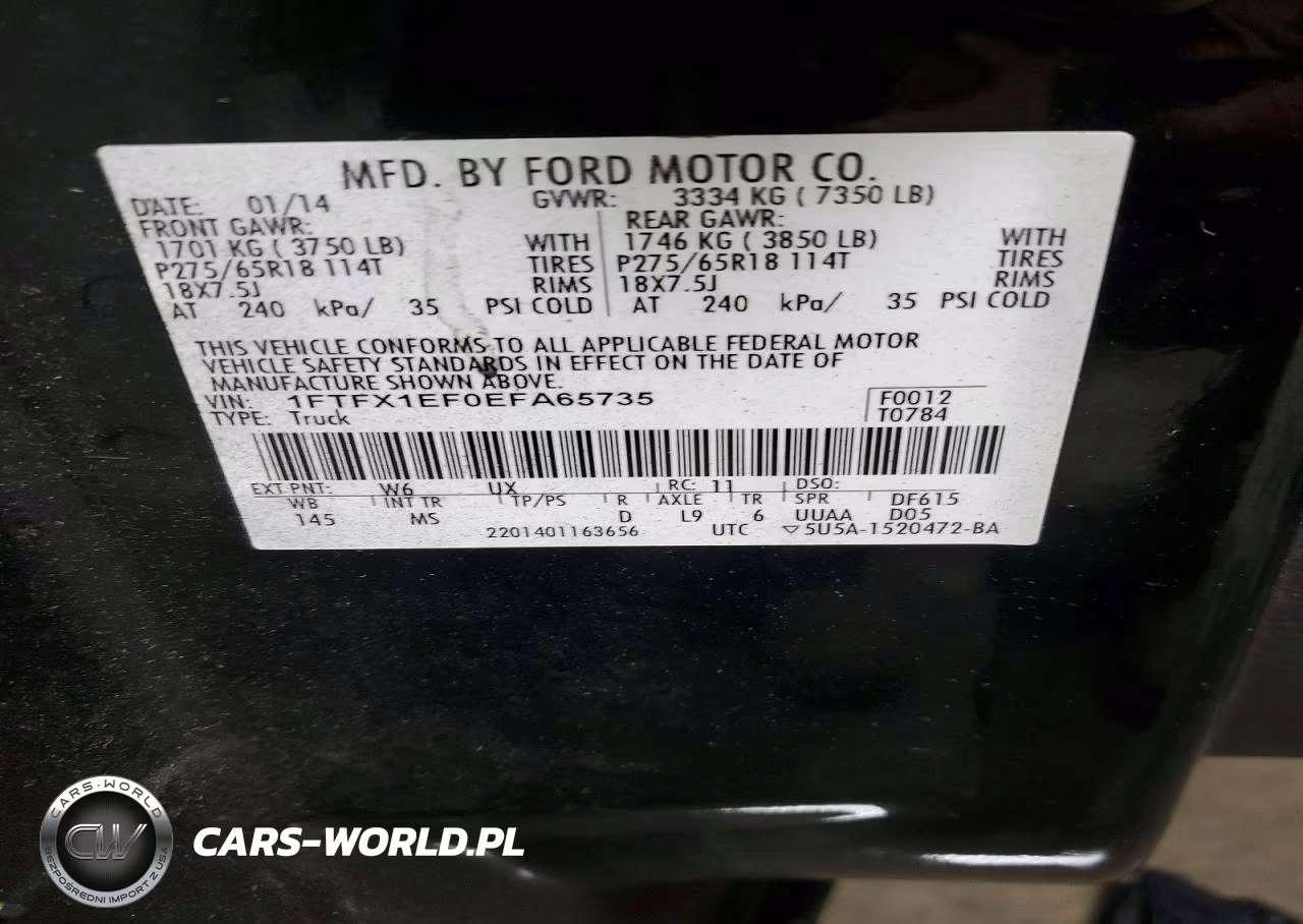 2014 Ford F150 Super Cab VIN:1FTFX1EF0EFA65735 - 12