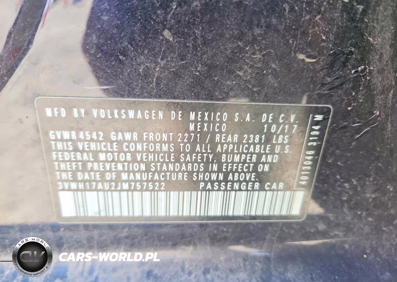 2018 Volkswagen Golf Alltrack S VIN:3VWH17AU2JM757522 - 12