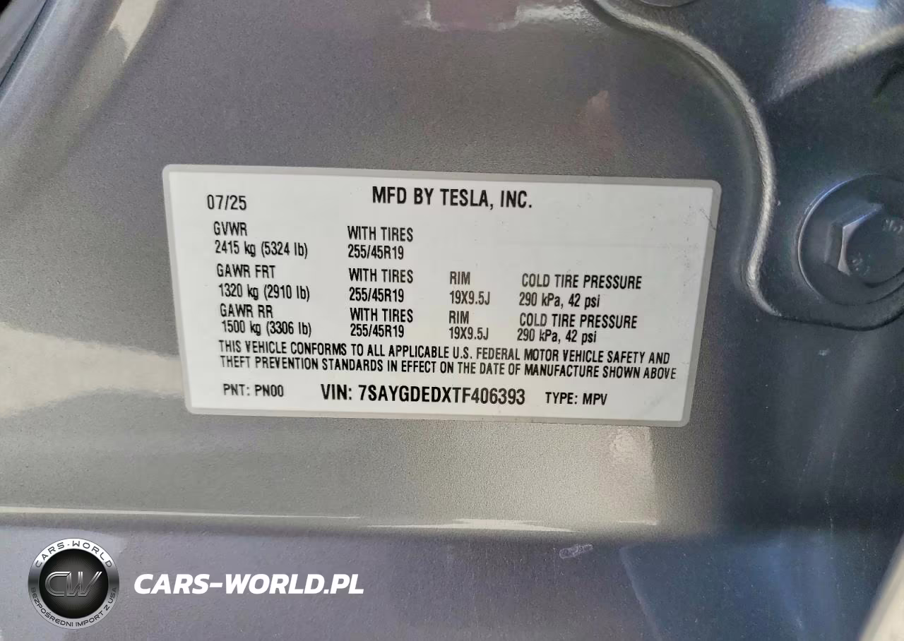 2026 Tesla Model Y VIN:7SAYGDEDXTF406393 - 12