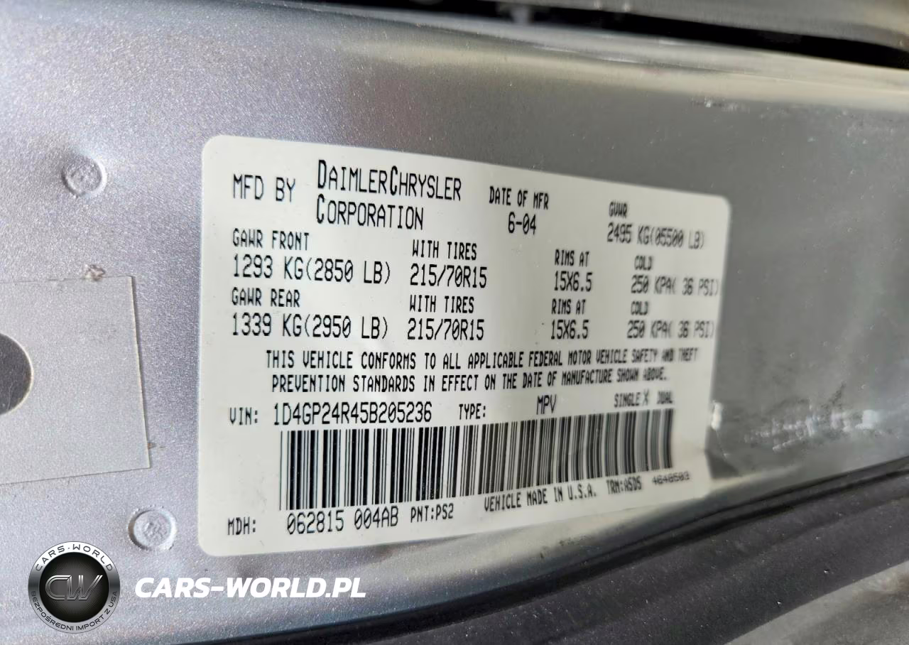 2005 Dodge Grand Caravan Se VIN:1D4GP24R45B205236 - 13