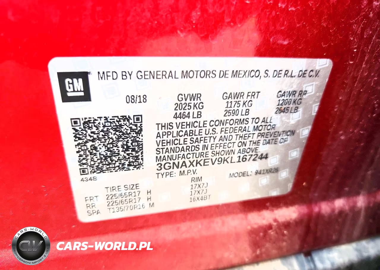 2019 Chevrolet Equinox Lt VIN:3GNAXKEV9KL167244 - 12