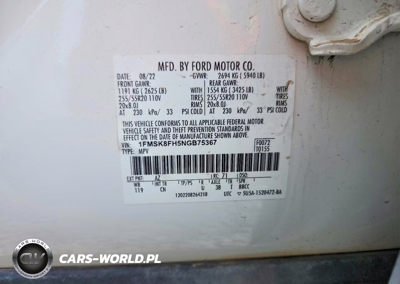 2022 Ford Explorer Limited VIN:1FMSK8FH5NGB75367 - 13