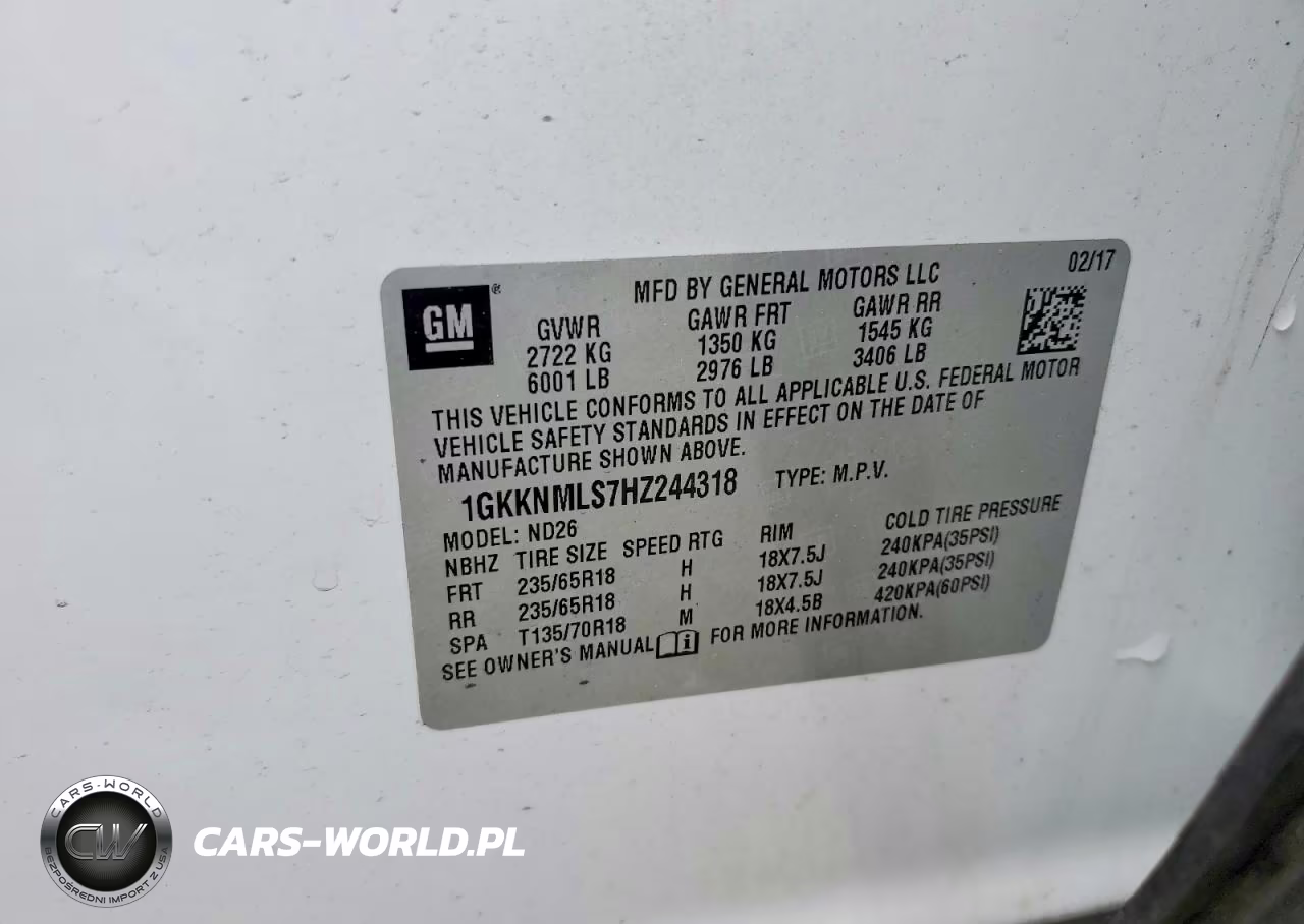 2017 GMC Acadia Slt-1 VIN:1GKKNMLS7HZ244318 - 13