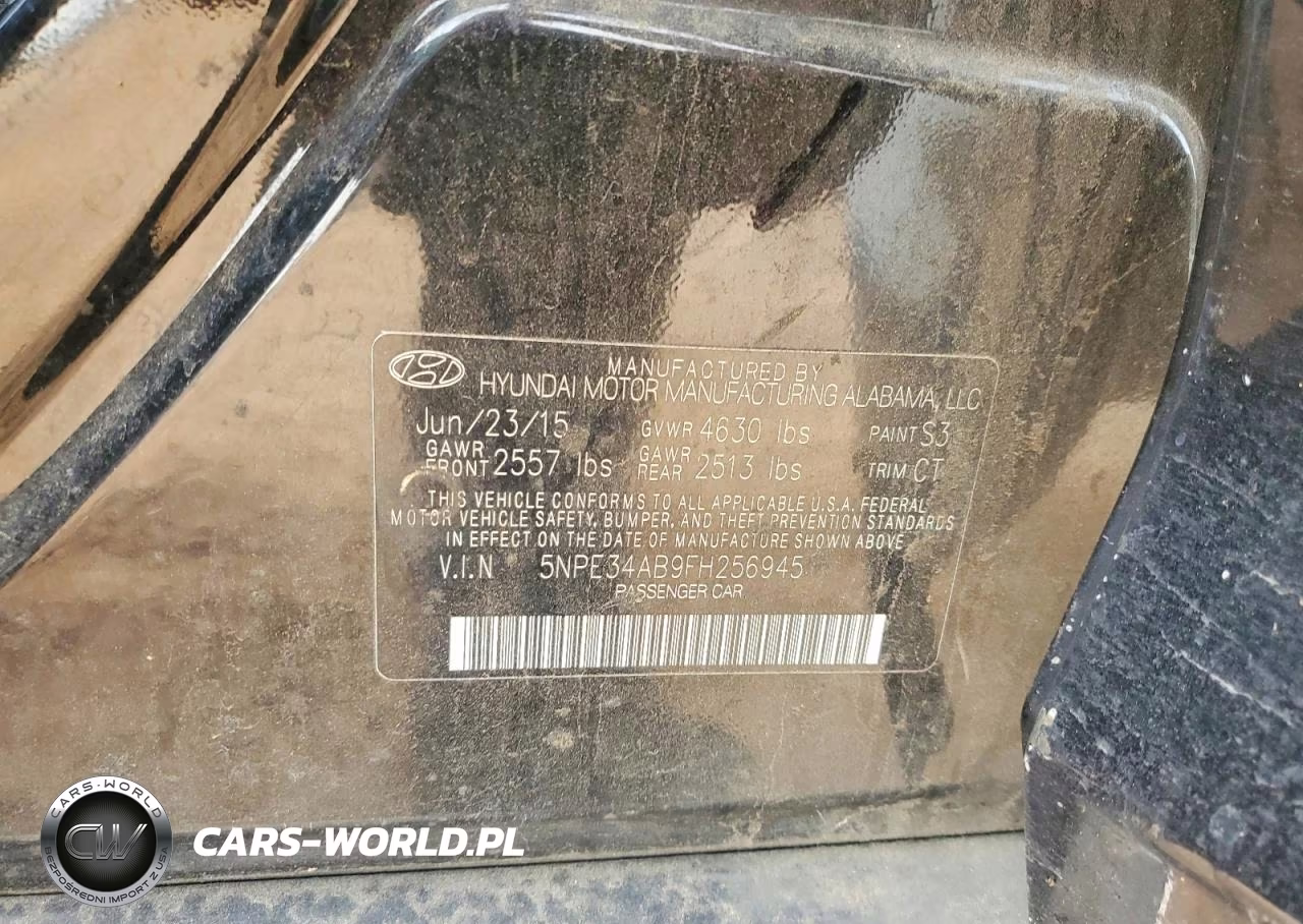 2015 Hyundai Sonata Limited 2.0T VIN:5NPE34AB9FH256945 - 12
