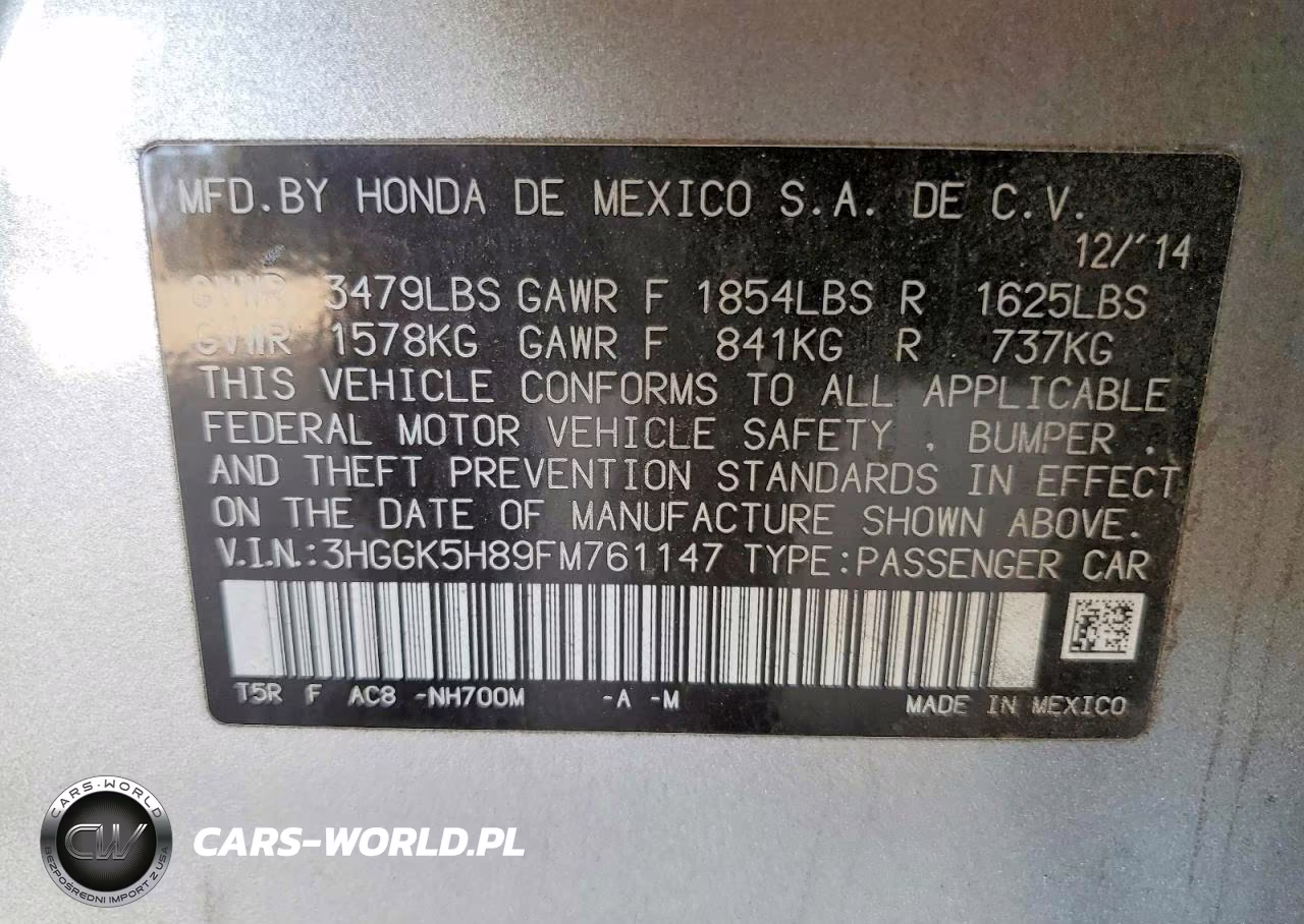 2015 Honda Fit Ex VIN:3HGGK5H89FM761147 - 12