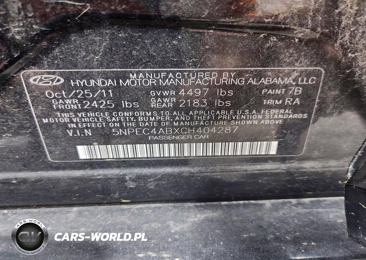 2012 Hyundai Sonata Limited 2.0T VIN:5NPEC4ABXCH404287 - 12
