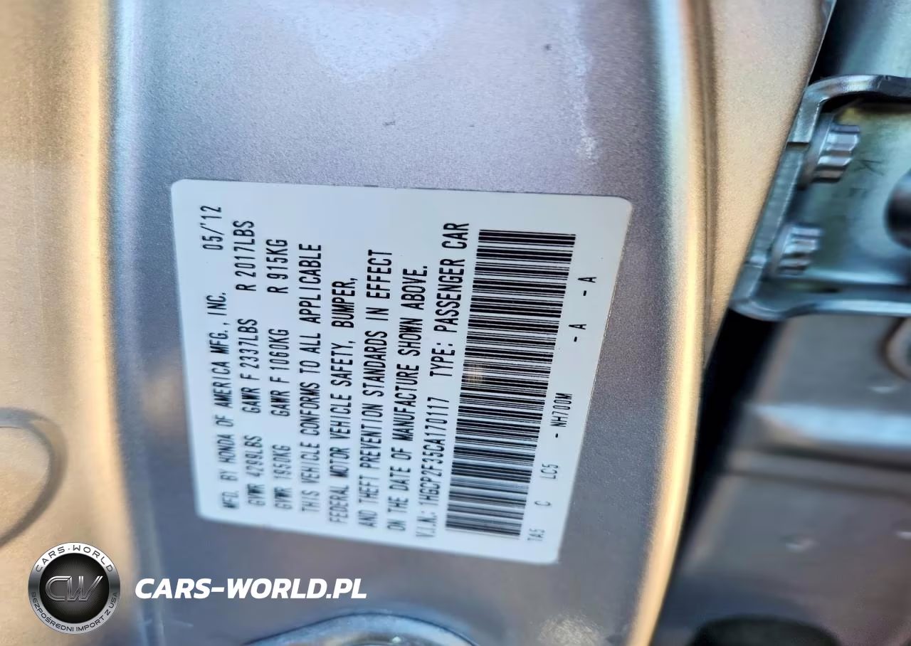 2012 Honda Accord Lx VIN:1HGCP2F35CA170117 - 13