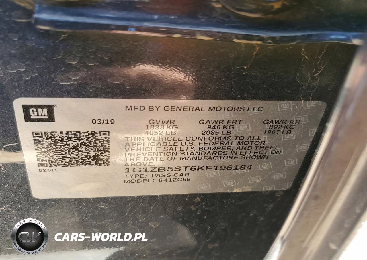 2019 Chevrolet Malibu Ls VIN:1G1ZB5ST6KF196184 - 12