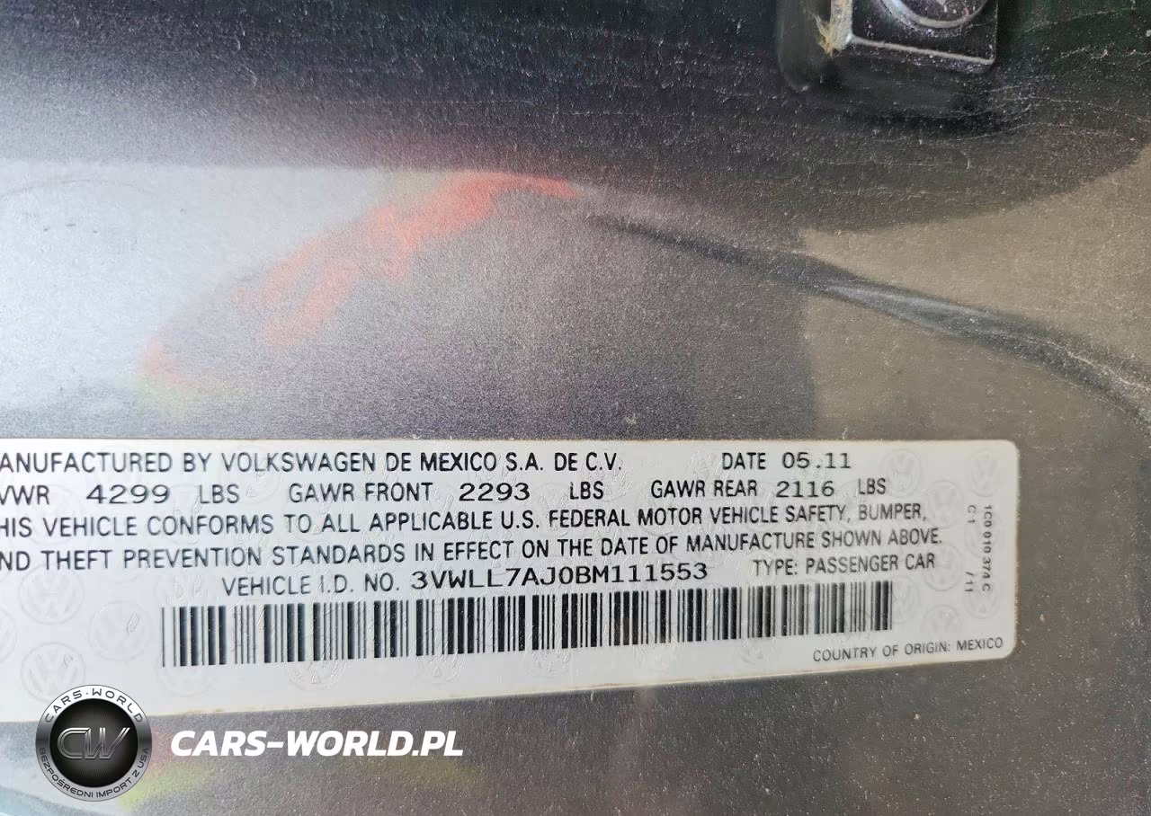 2011 Volkswagen Jetta Tdi VIN:3VWLL7AJ0BM111553 - 12