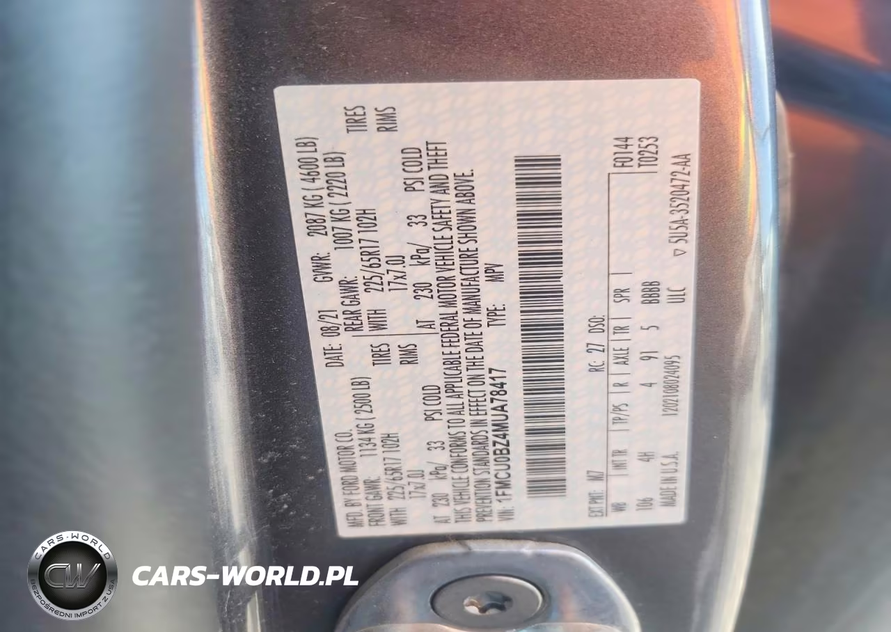 2021 Ford Escape Se VIN:1FMCU0BZ4MUA78417 - 12