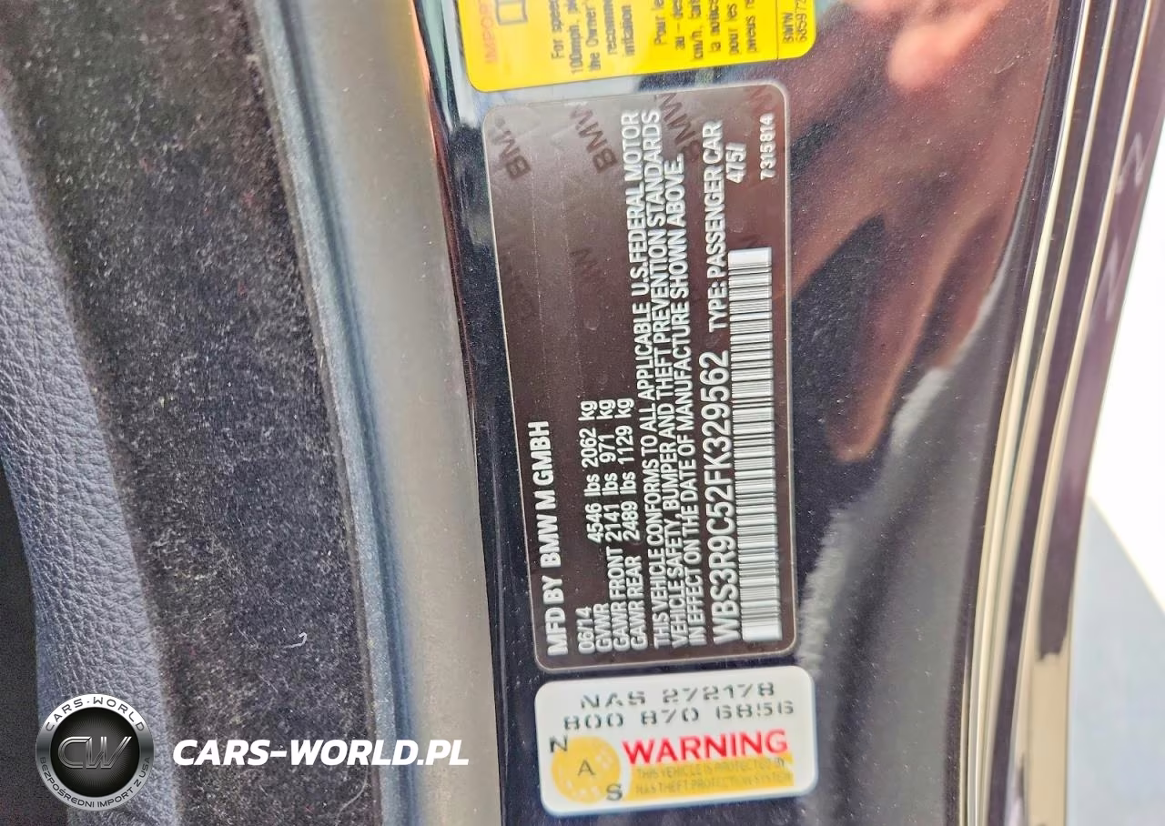 2015 BMW M4 VIN:WBS3R9C52FK329562 - 12